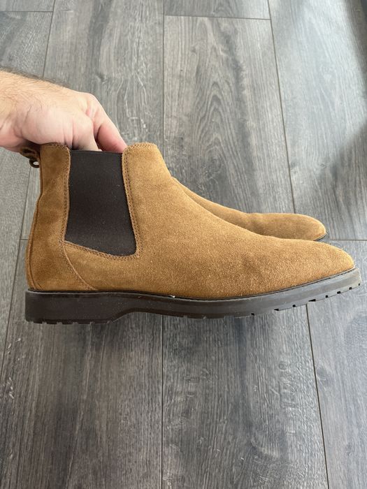 Челси ботинки сапоги демисезонные zara замша/кожа 45р