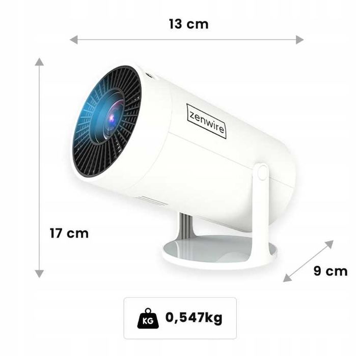 Mini Projektor Rzutnik Przenośny WiFi Android Full HD Bluetooth OKAZJA