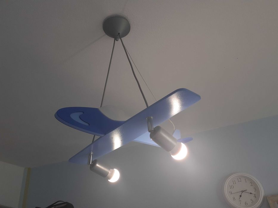 Lampa samolot niebieski