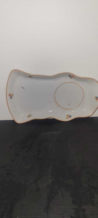 Antiga Travessa de Lanche / Prato de Chá com Encaixe