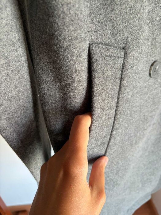 sobretudo pull&bear casaco comprido mulher cinzento S