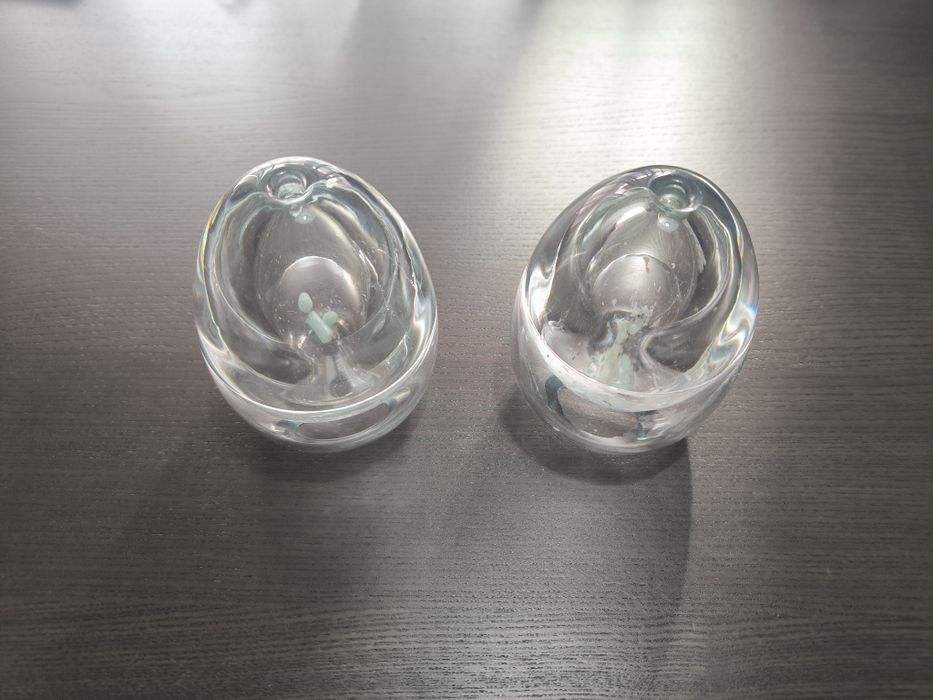 2 Suportes para velas em vidro
