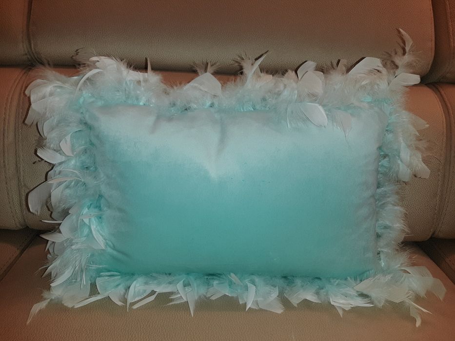 Almofadas decorativas verde água