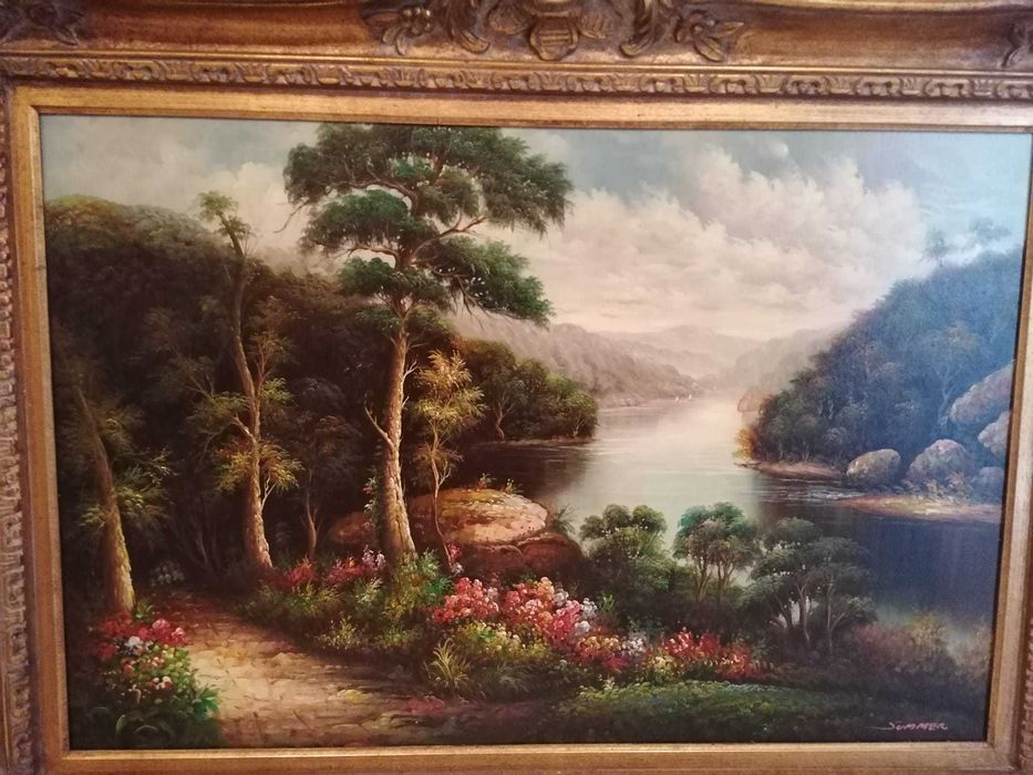 Quadro em óleo sobre tela - Origem USA