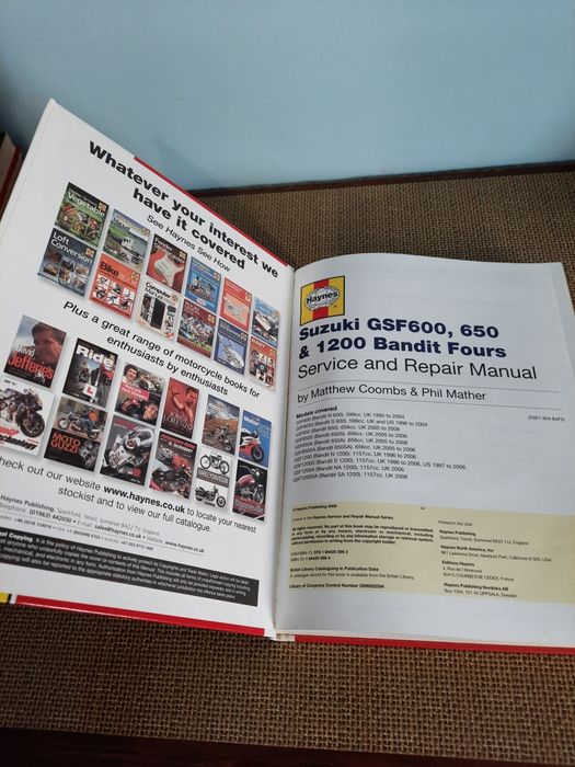 Manual haynes suzuki gsf bandit