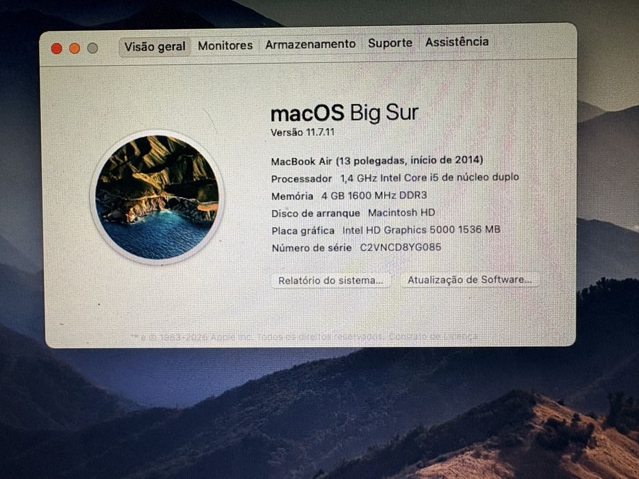 MacBook Air 13” 2014 – Intel Core i5 – Muito bom estado