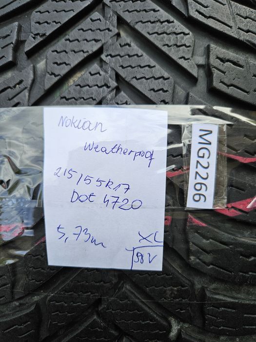 Nokian 215/55 r17 WeatherProof /// 5,75mm!!! 2021r wysyłka
