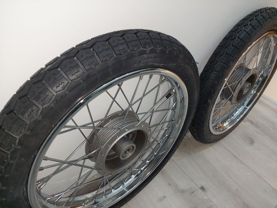 Odnowione wycentrowane kola kpl r18"wsk 125 b1 b3 opony detki pl