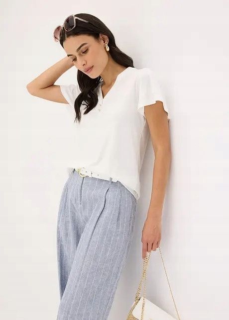 B.P.C bluzka śmietankowa ze złotymi guziczkami r.36/38