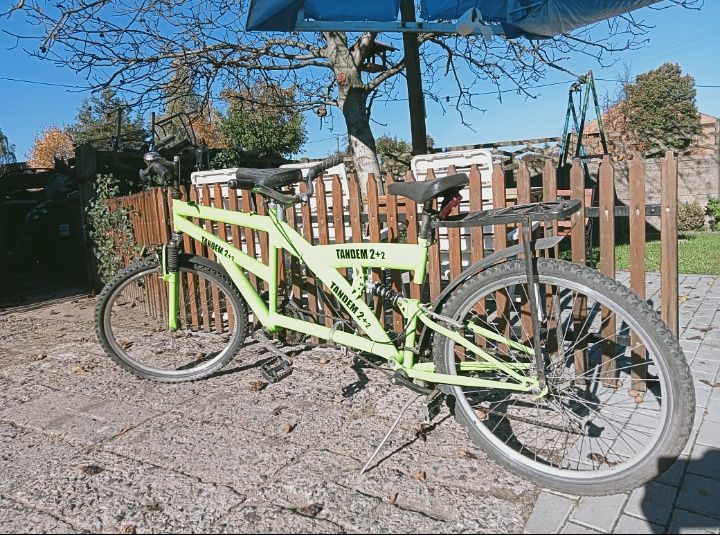Rower Tandem zielomy