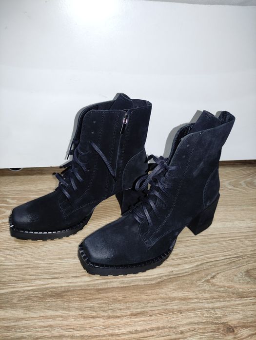 Botki Exquisite 1287 Czarne zamsz r. 37