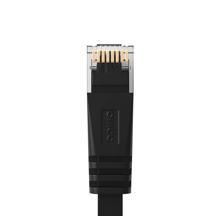Kabel sieciowy Ethernet Orico PUG-C7B CAT7 10Gbps RJ45 internetowy LAN płaski 1 m - czarny