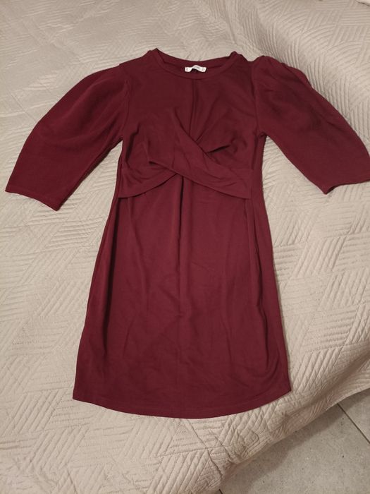 Burgundowa sukienka Mango M