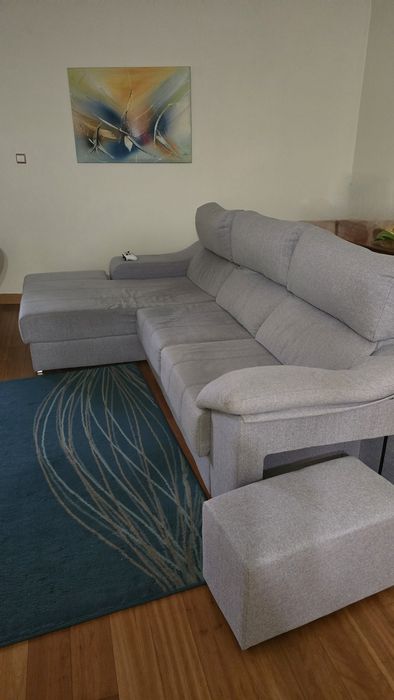 Sofá 3,5 lugares c/arrumos e chaiselonge