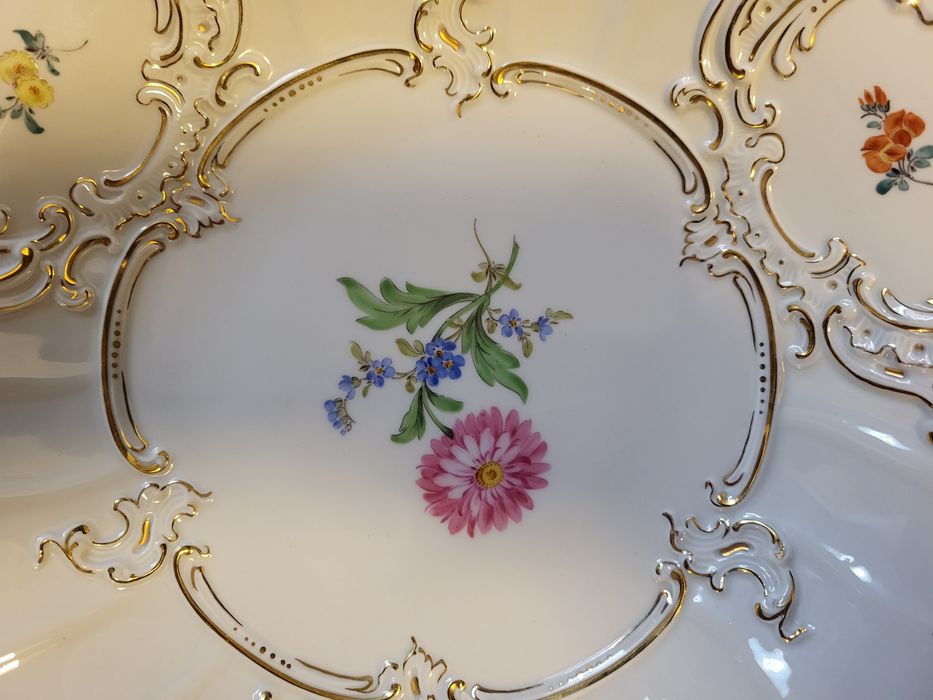 Misnia (Meissen) 30cm  Porcelana Talerz Patera  dekoracyjna