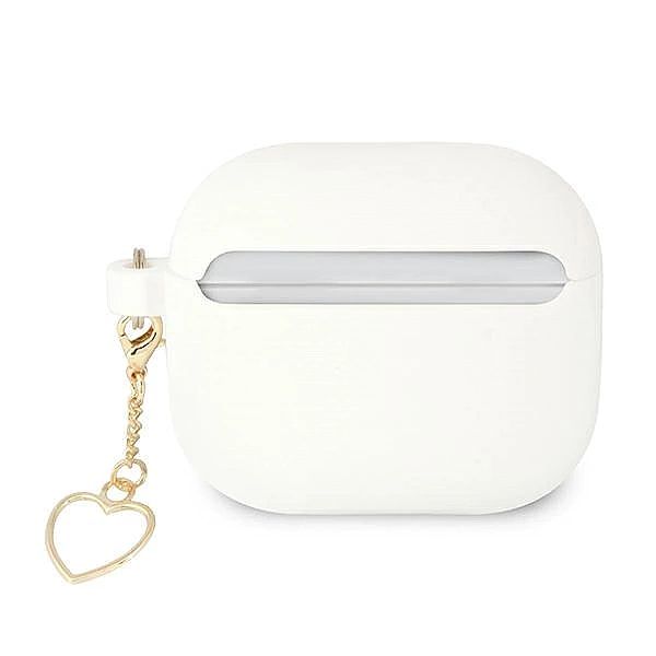 Etui Guess Silicone Charm Heart Collection na AirPods 3 - białe