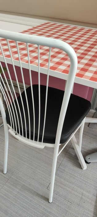 Krzesło do kuchni kantyny Nowy Styl RETRO PRL biały czarny (ok.4 szt.)