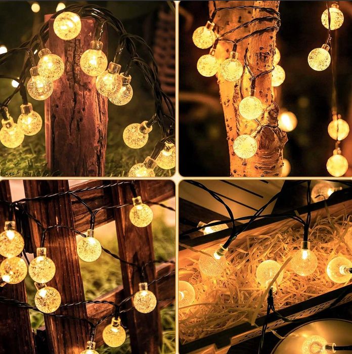 Girlanda Solarna Ogrodowa 50X LED, Lampki Solarne Na Energię Słoneczną