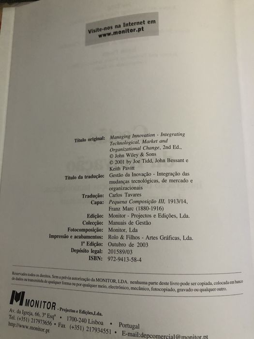 Livro “Gestão da Inovação”
