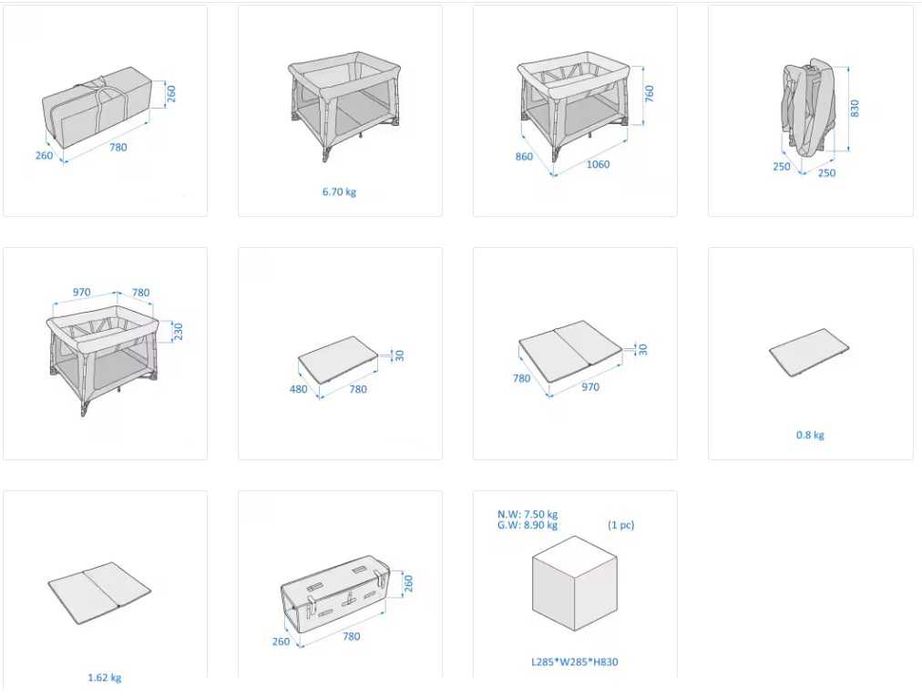 Łóżeczko Maxi Cosi turystyczne dla dzieci Swift 3w1 greeen eco
