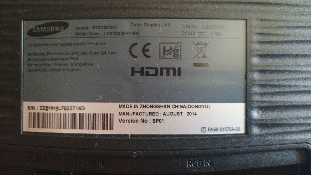 Monitor Samsung S22D300