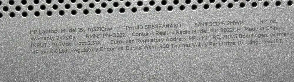 LAPTOP HP 15S FQ3210nw