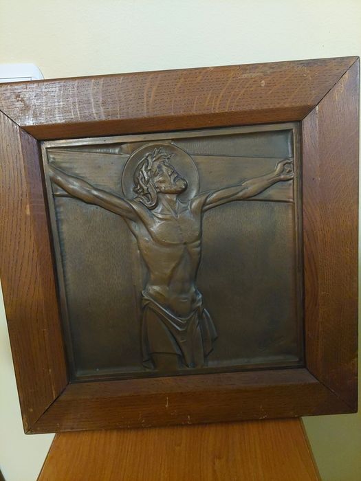 Krzyż Krucyfiks Obraz E.Salmon