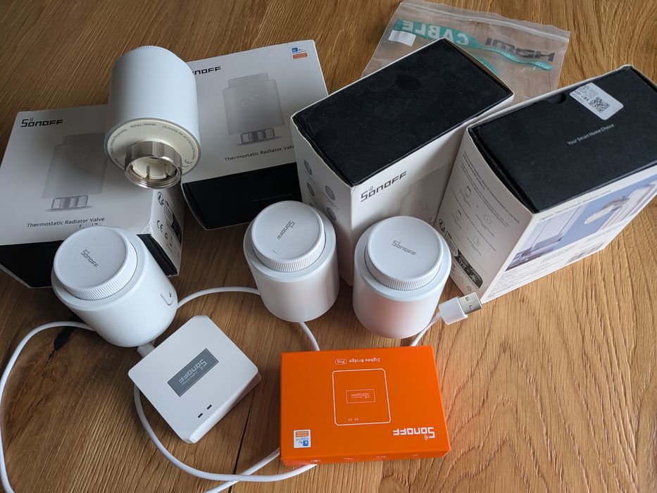 Sonoff zestaw 4x głowice TRVZB plus bramka