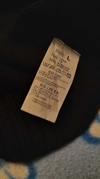 camisola LEE azul e vermelho