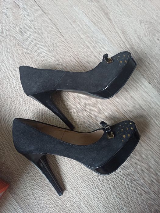 Buty szpilki czółenka platforma skóra Nowe 37