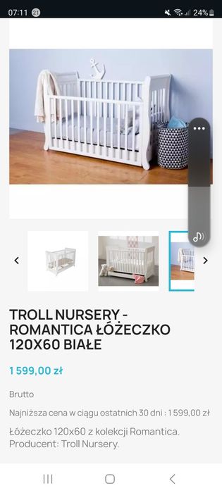 Łóżeczko niemowlęce
