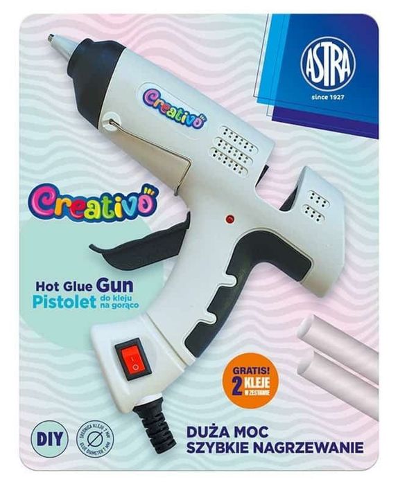 Pistolet do kleju na gorąco + wkłady 2szt ASTRA ASTRA papiernicze