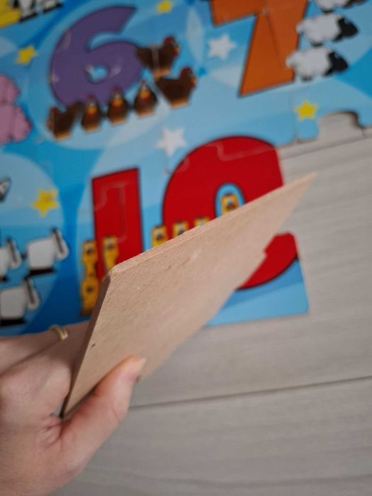 Duże puzzle 26 elementów Cyferki, zwierzątka Carousel 2+ 3+