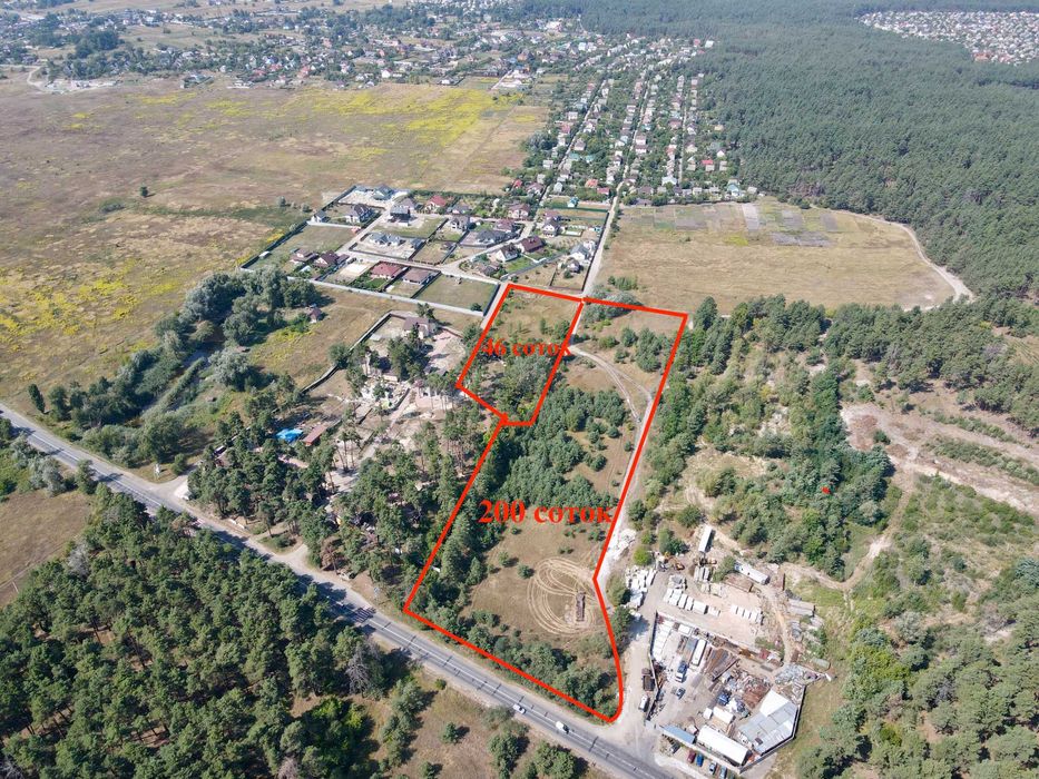 Фасад 2,46 га Новосілки Зміна під комерцію 2700у.е/сот