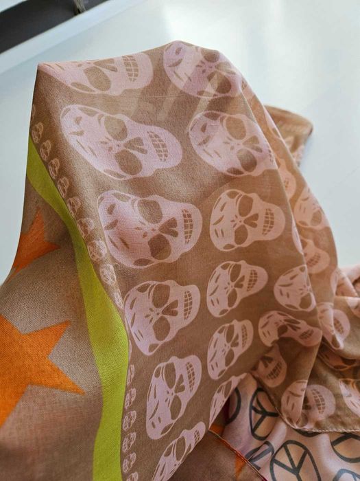 chusta komin szal apaszka czaszki pacyfka gwiazdy wiskoza