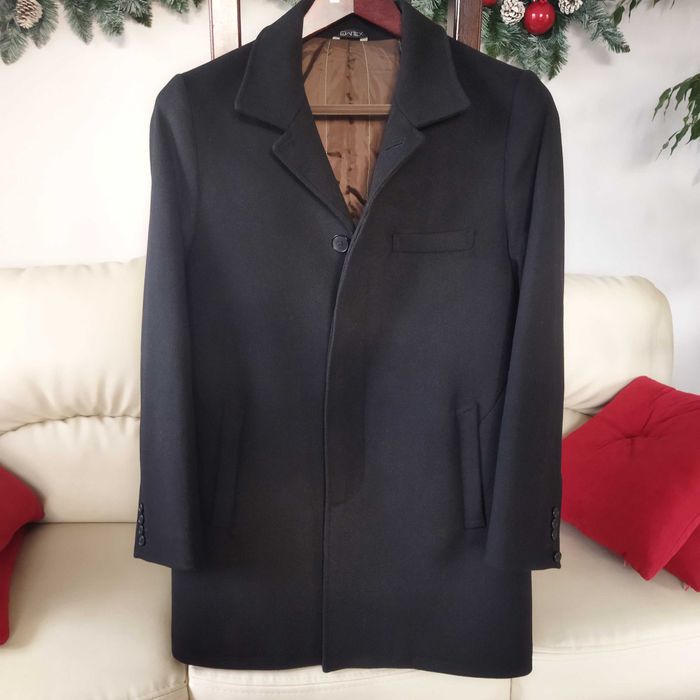 Płaszcz męski, czarny EWTeX