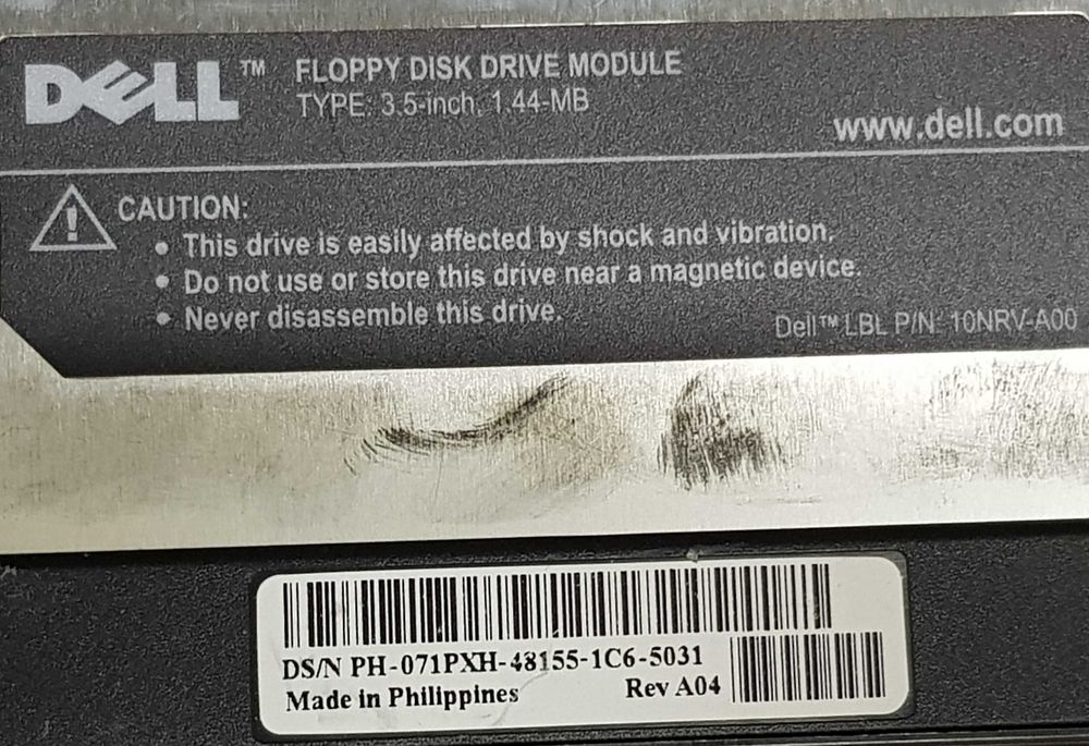 Drive de disquetes Dell 71PXH, 1.44MB 3.5 polegadas