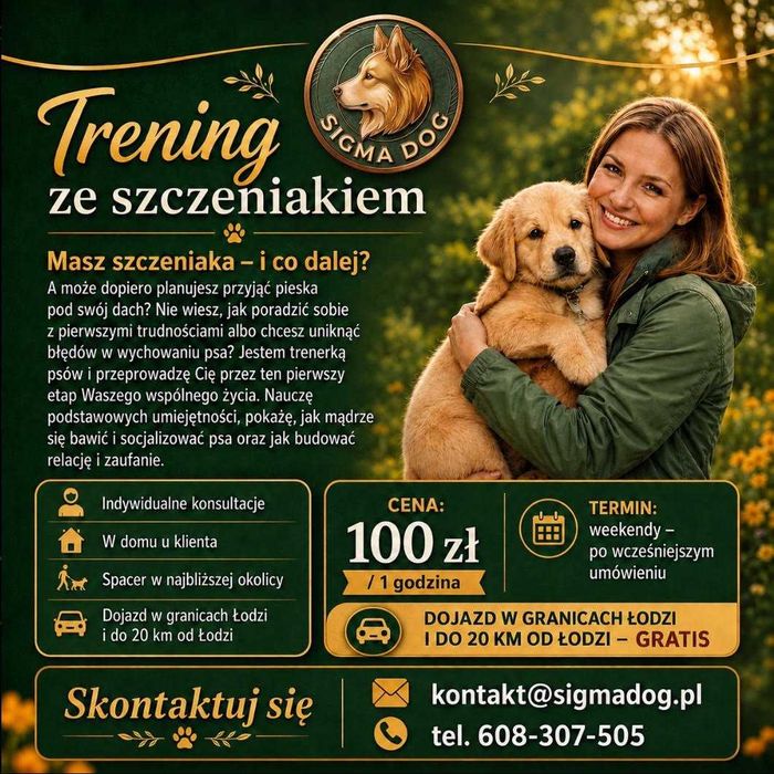 Indywidualne konsultacje dla szczeniaków z trenerką psów