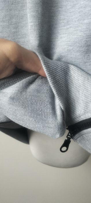 Damska szara bluza zamek napisy xl