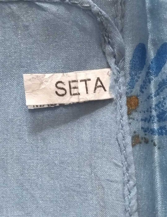 Szalik Chustka apaszka 100% Jedwab w delikatne kwiaty