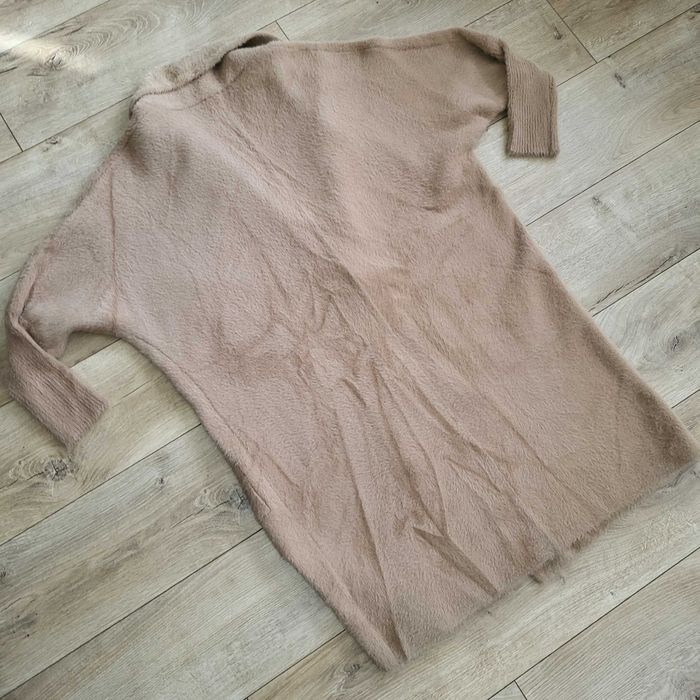 Długi płaszcz alpaka camel nowy bez metki