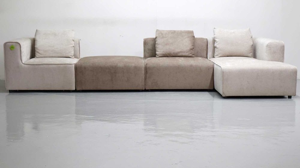 TDL Narożnik modułowy PROMOCJA  beżowo czekoladowe puzzle kanap sofy