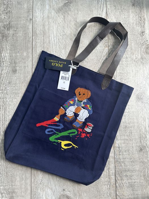 Płócienna torba Polo Ralph Lauren granat nowa oryginał