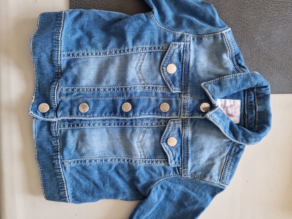 Kurtka 86/92 miękki denim. Jeansowa dla dziewczynki