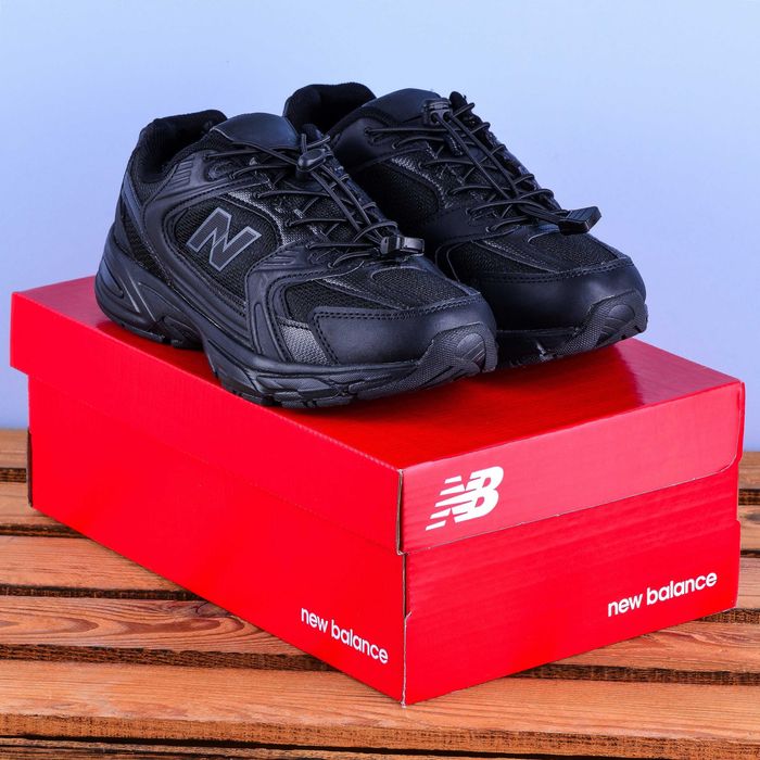 (2203) Термо осінь-зима кросівки у сти лі New Balance 530 чорні (36-41) нб ню беленс NB