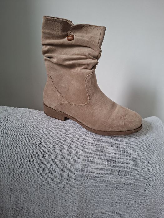 Botki zamszowe ocieplane