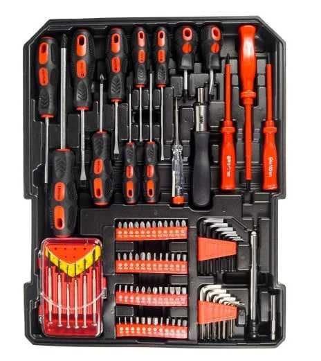 Набор инструментов бит головок ключей BLACK 186 елементов