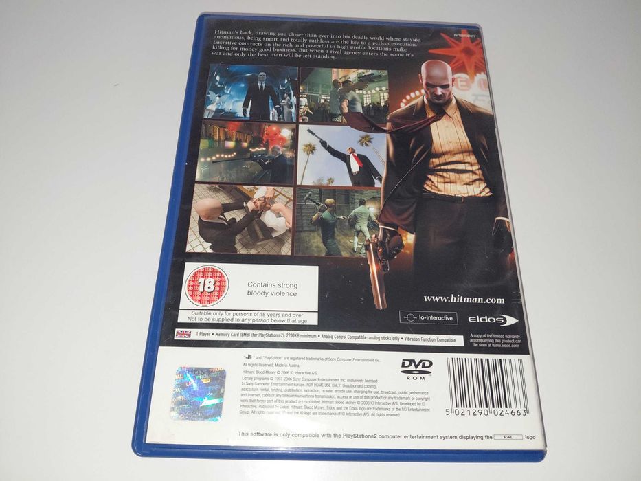 ps2 HITMAN BLOOD MONEY cichy zabójca w akcji anglik