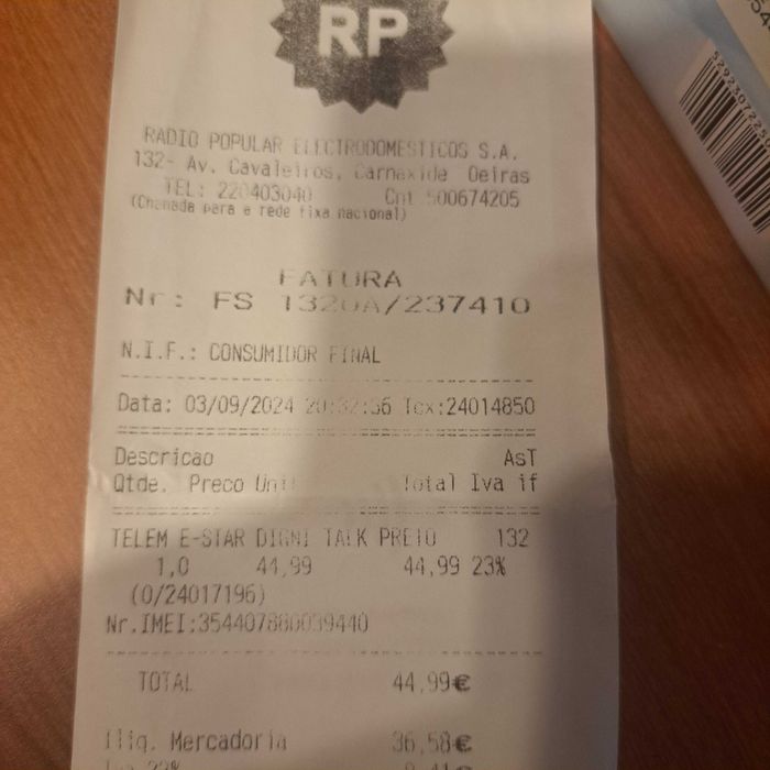 Telemóvel Sénior E-Star Digni Talk NOVO