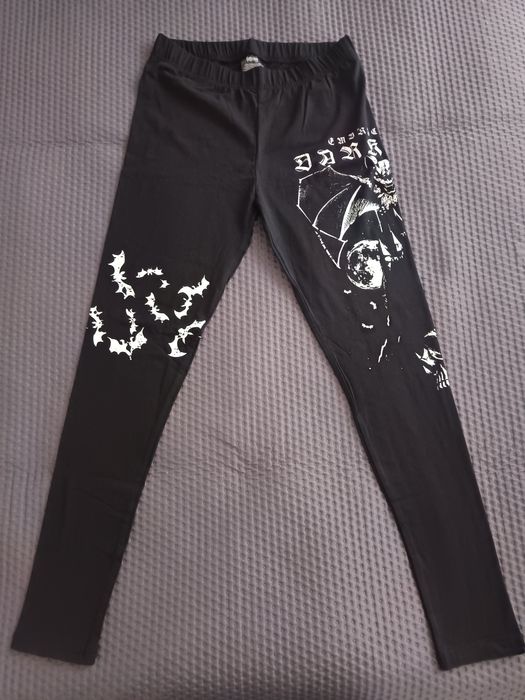 Legginsy marki Gothicana by EMP, nietoperze, Helloween, rozm. XL